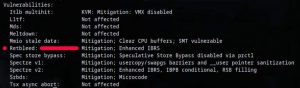 fedora 36 retbleed mitigations on off check