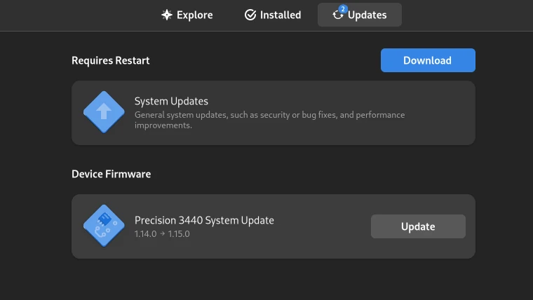 fedora device firmware system update