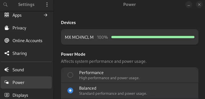 Linux Ubuntu how to see Logitech battery level